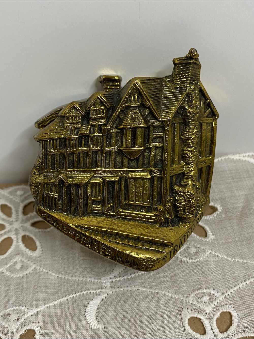 Vintage Door Knocker Solid Cast Brass Shakespeare’s House Stratford England